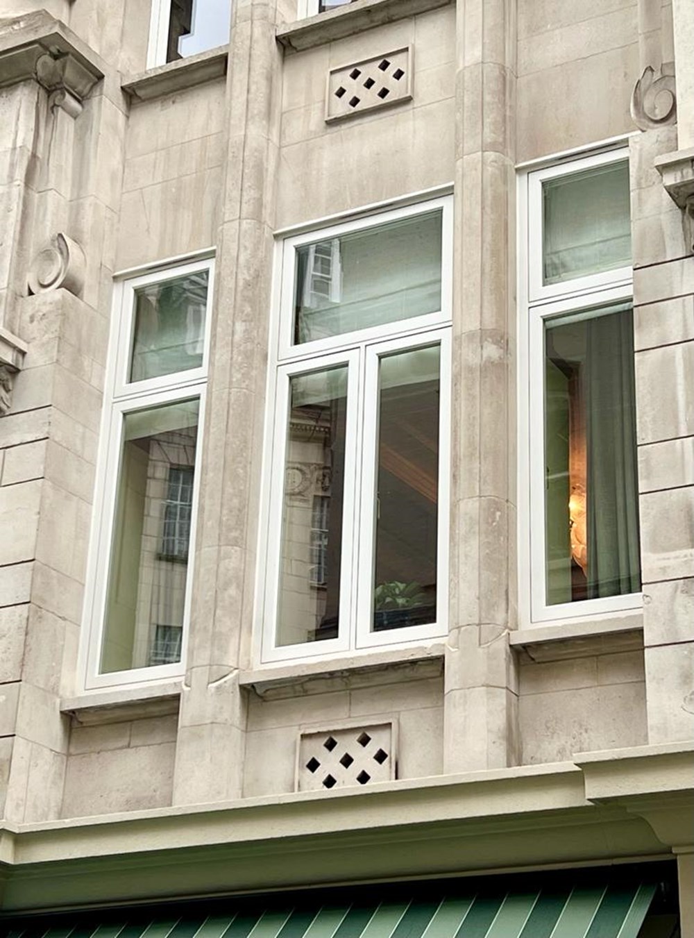 white Timber casement windows