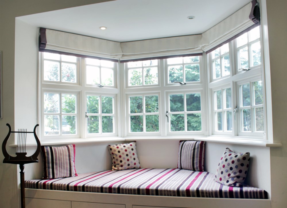 Slim double glazed wooden casement windows Lomax & Wood