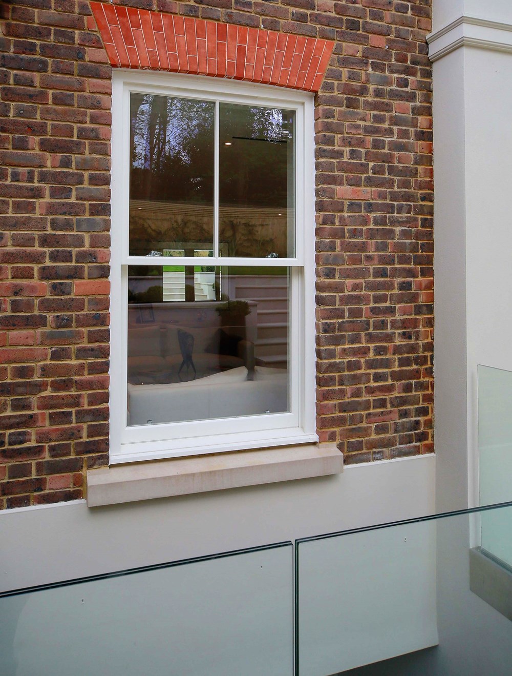 Spring balance sash window