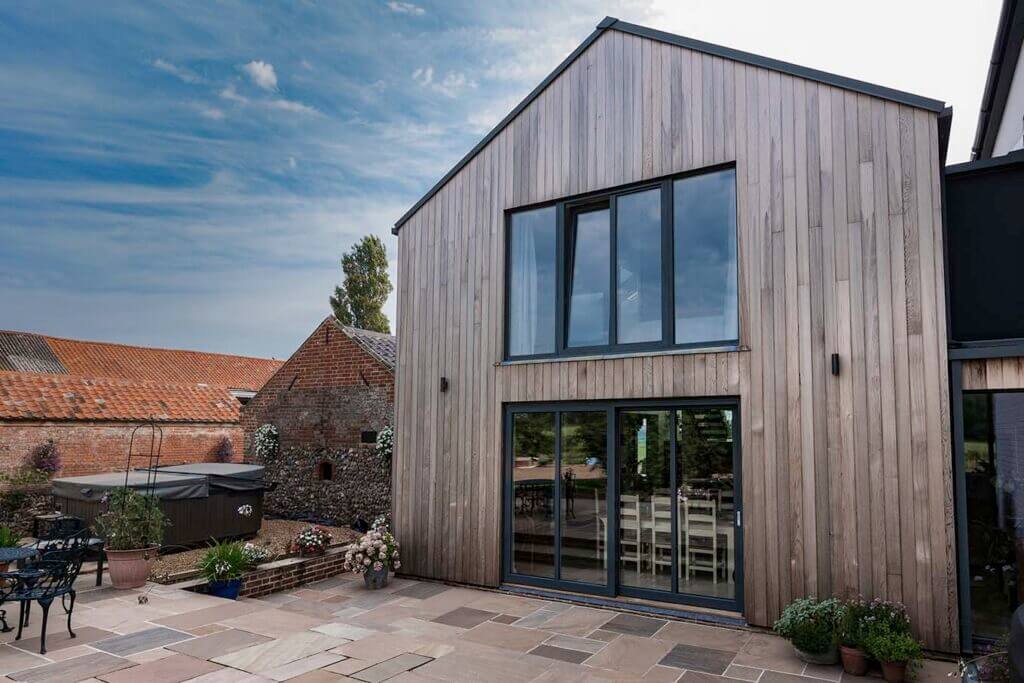 Graphite aluminium timber windows