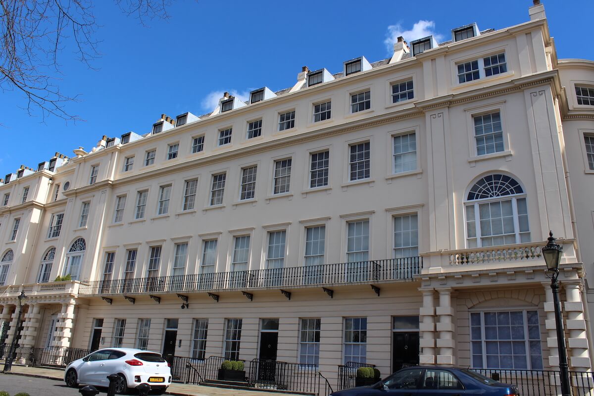 sash windows in Cambridge Terrace city of london