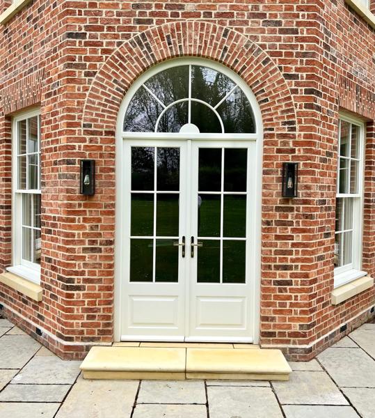 French doors with bespoke top light