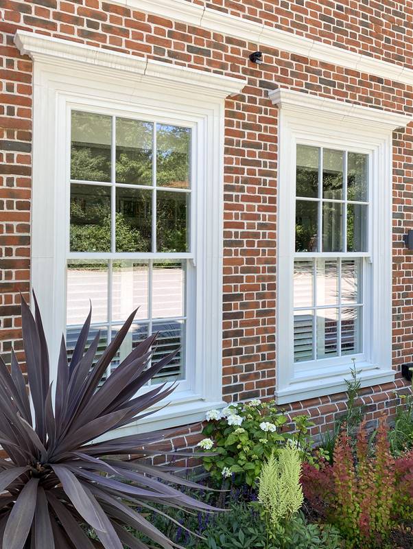 Wooden spring sash windows