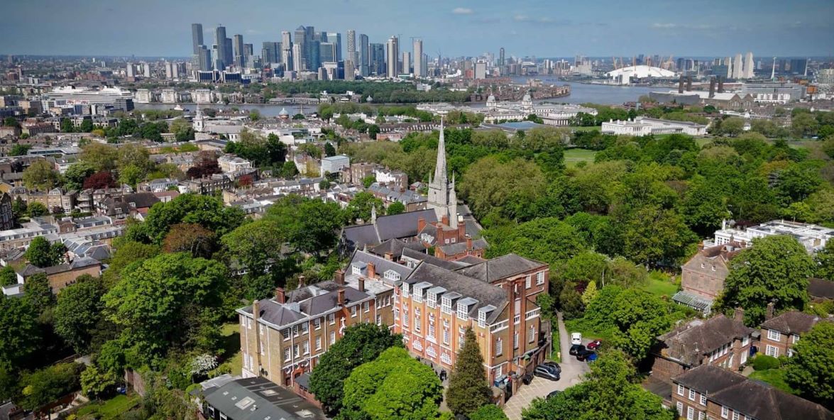 Birds eye view of St Ursula Convent School