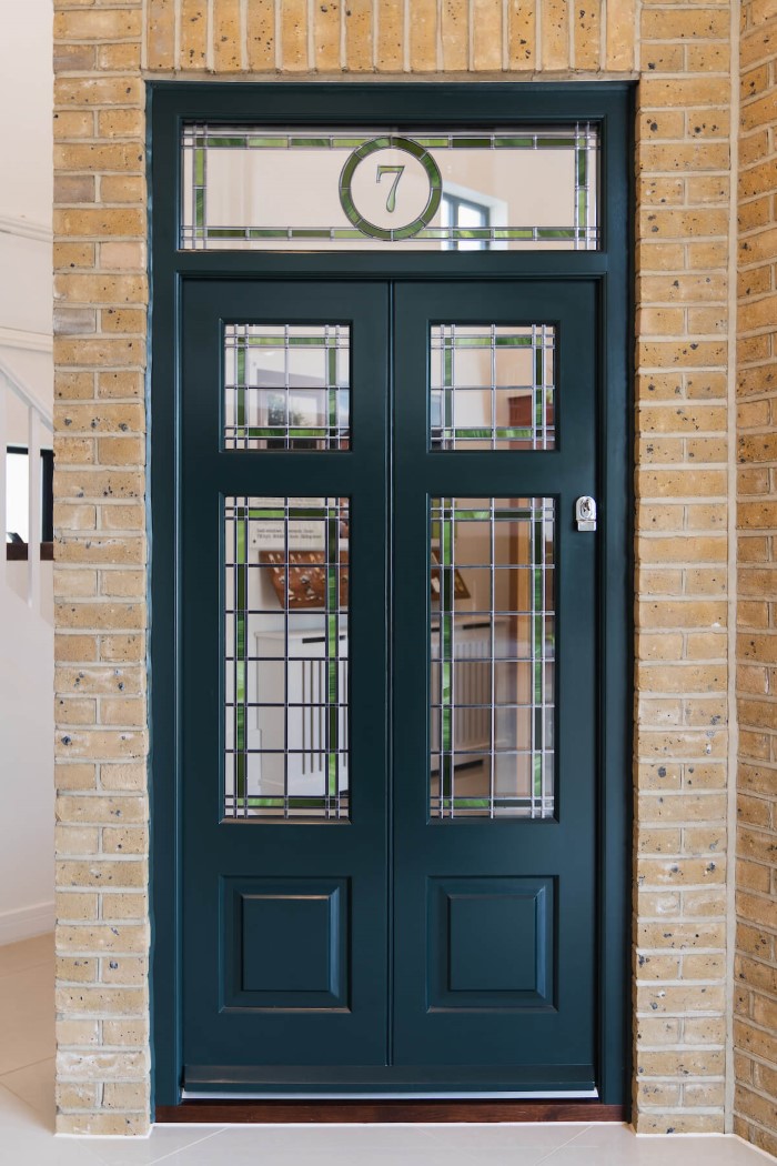 black timber entrance door at northbarn lomax + wood showroom